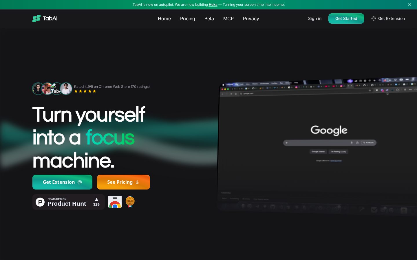 TabAI Homepage