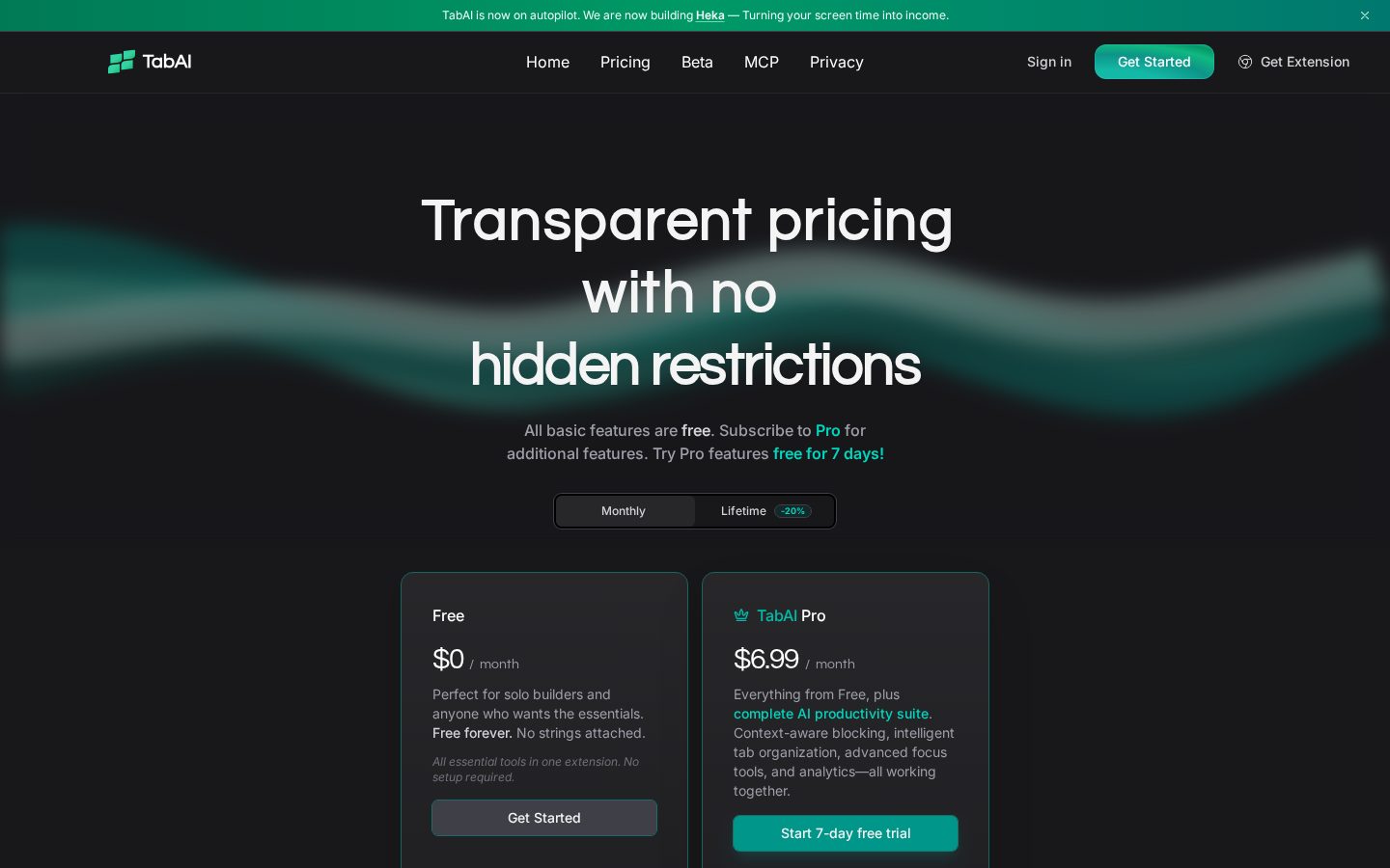 TabAI Pricing