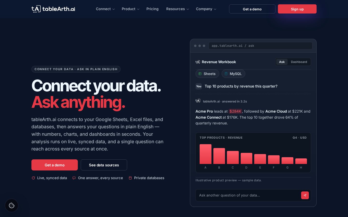tableArth.ai Homepage