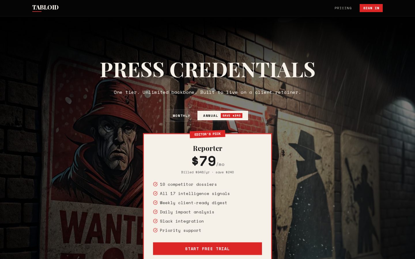 Tabloid Pricing