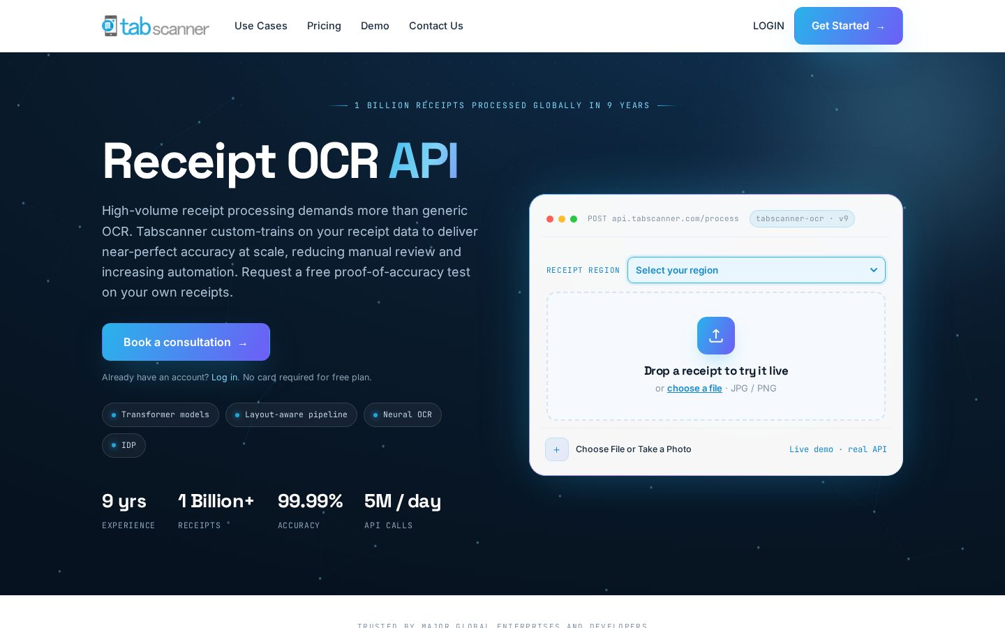 Tabscanner Homepage