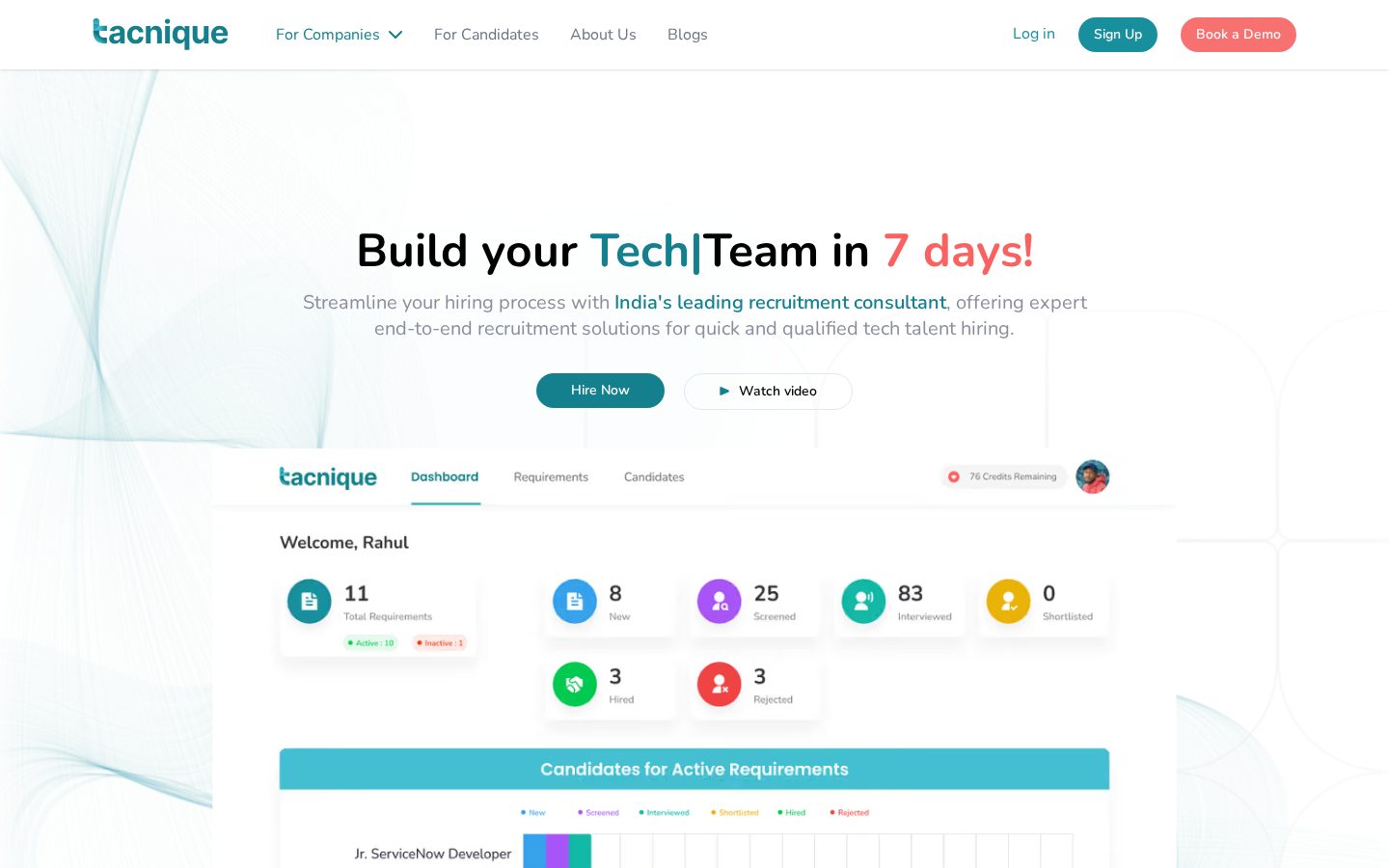 Tacnique Homepage