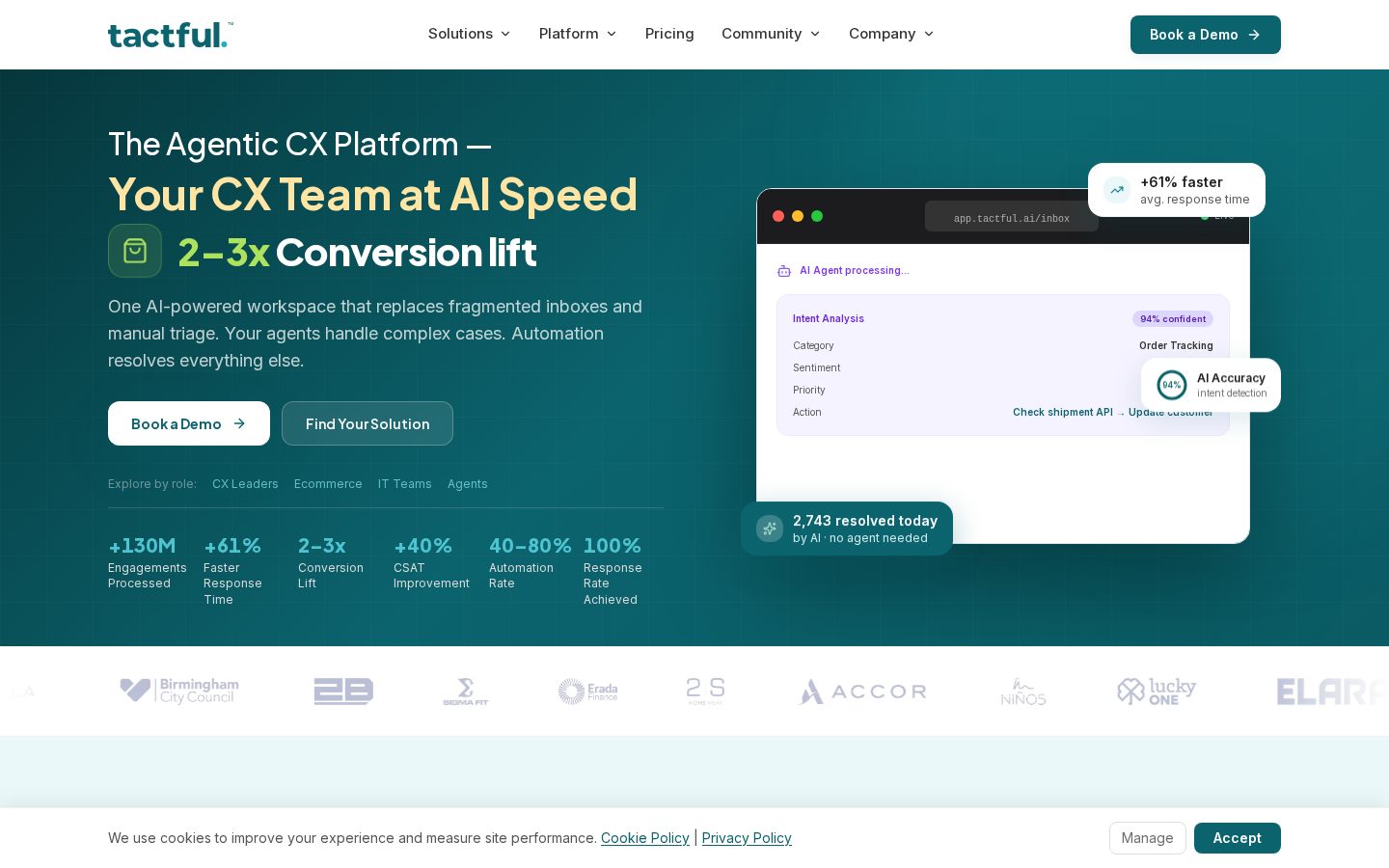 Tactful AI Homepage
