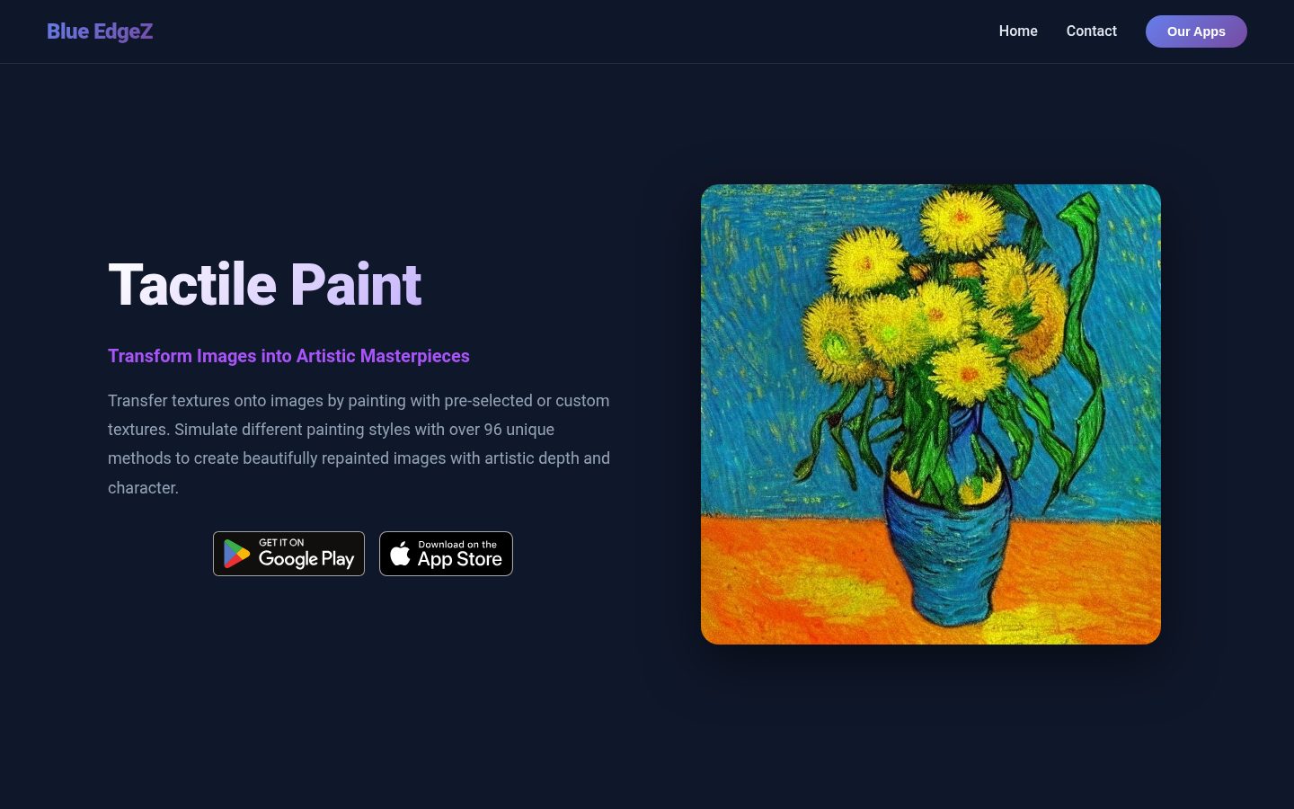 Tactile Paint Homepage