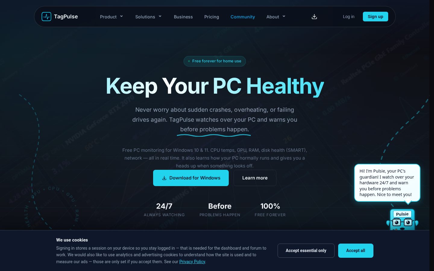 TagPulse Homepage