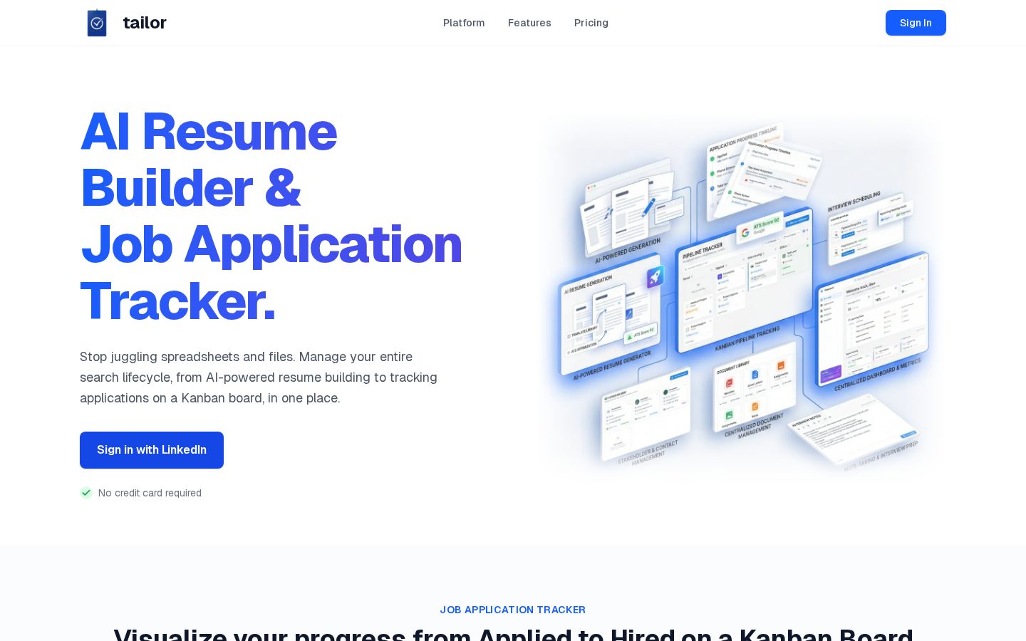 Tailor Homepage