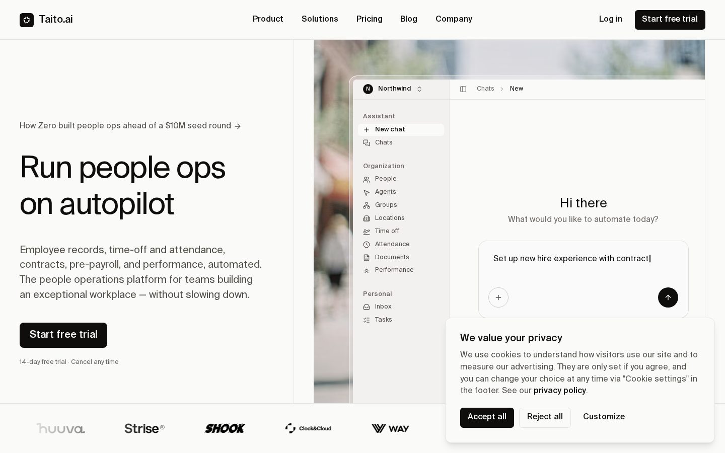 Taito.ai Homepage