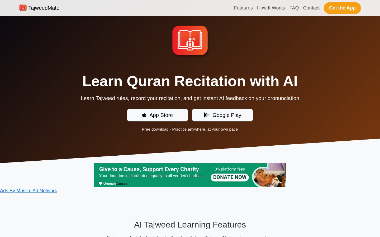 TajweedMate Homepage