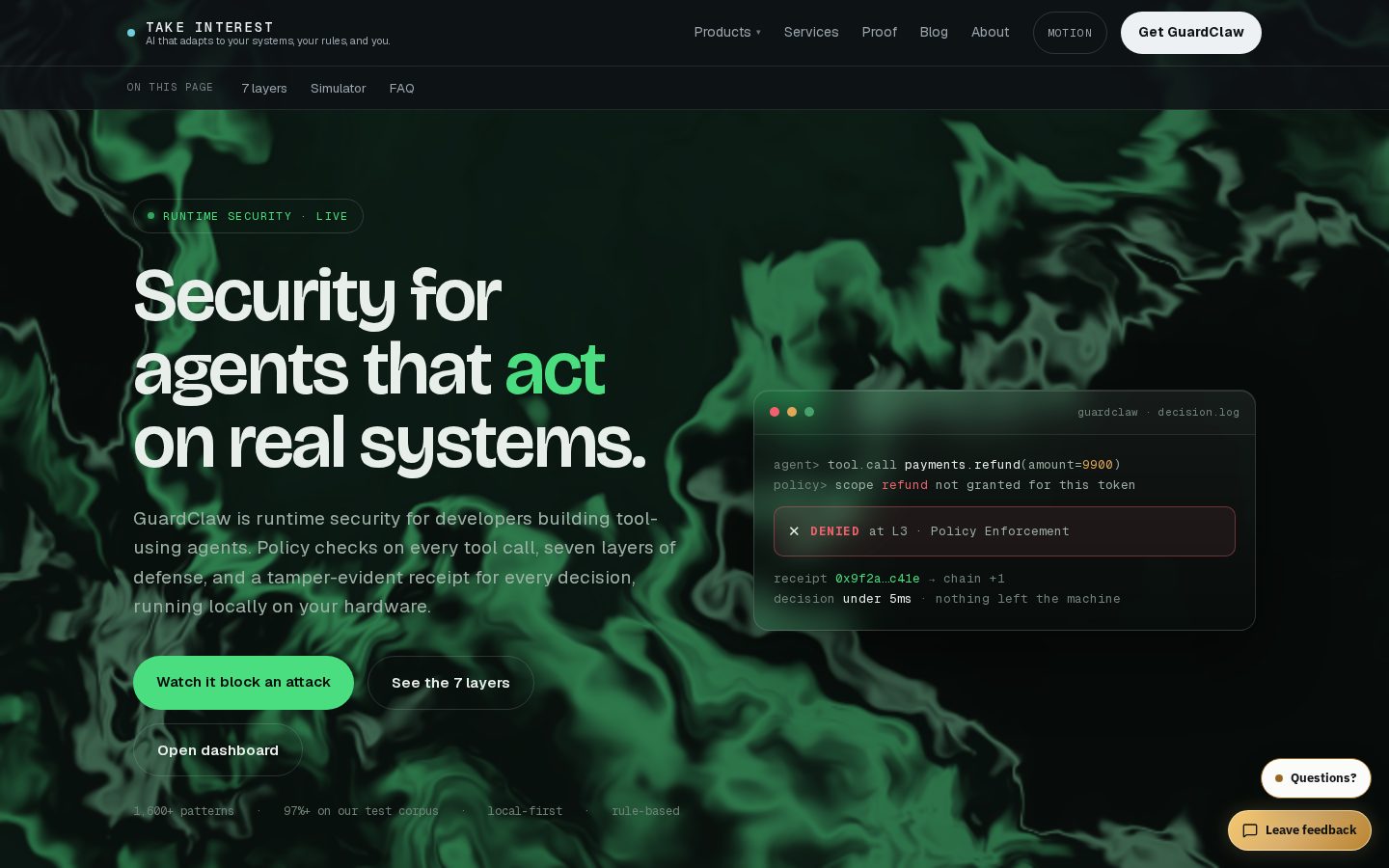 Take Interest Inc. Homepage