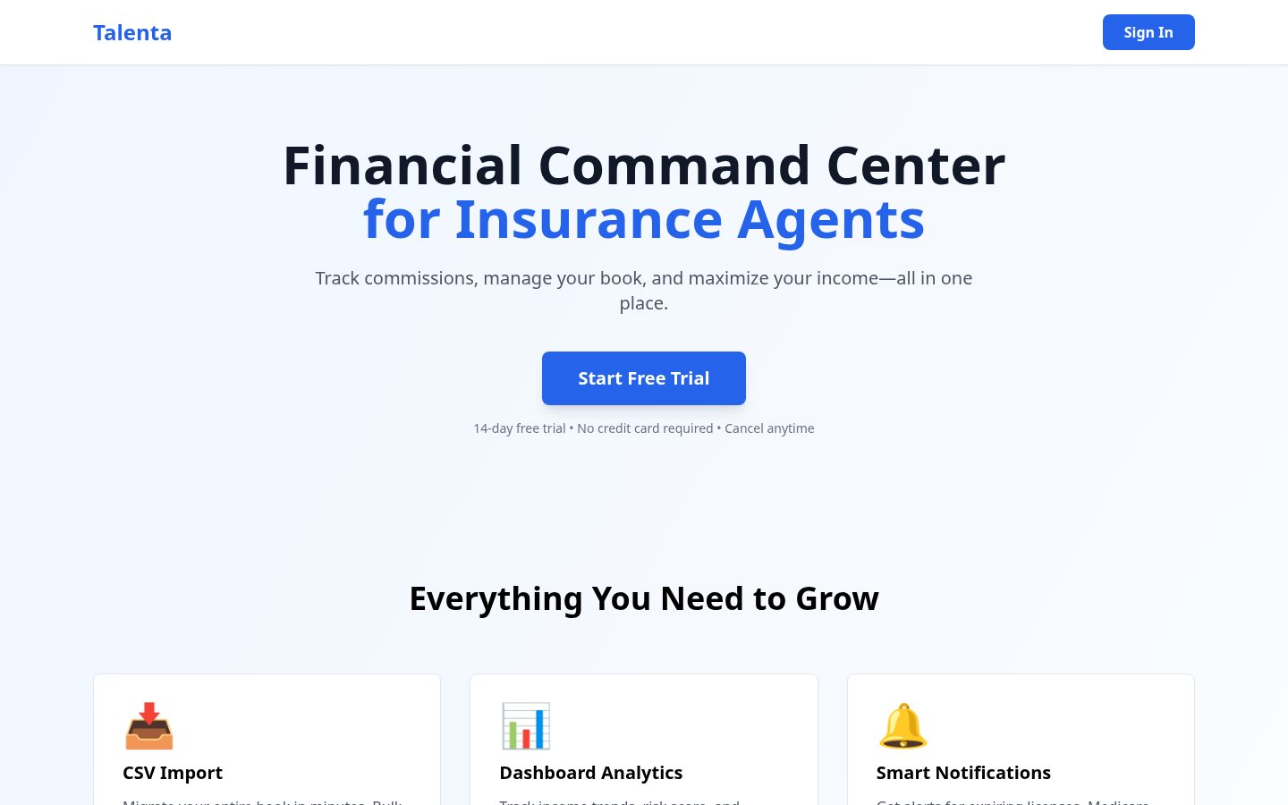 Talenta Homepage