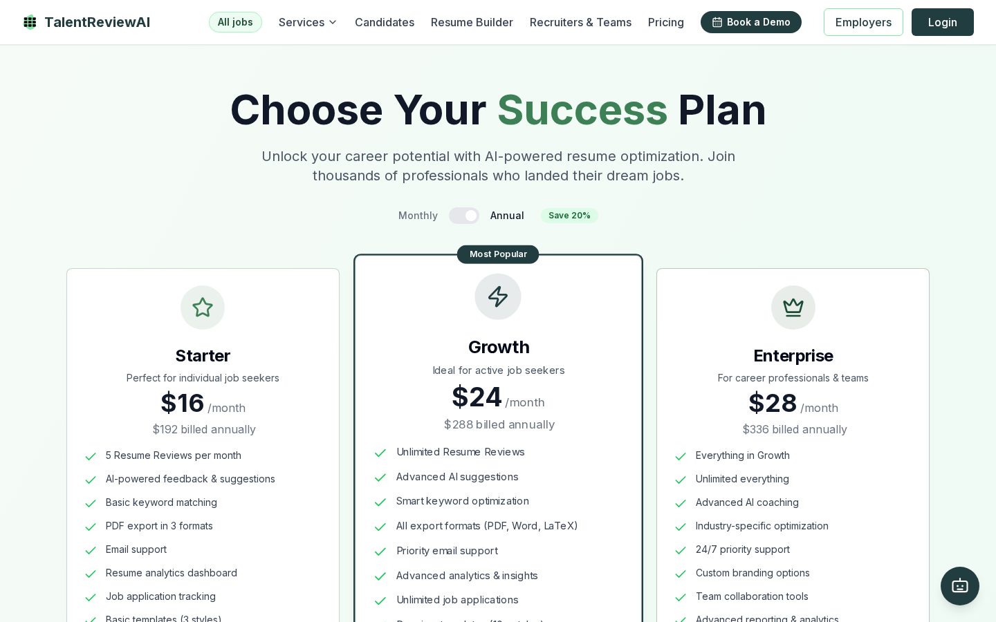 TalentReviewAI Pricing