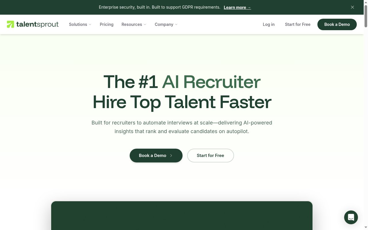 TalentSprout homepage