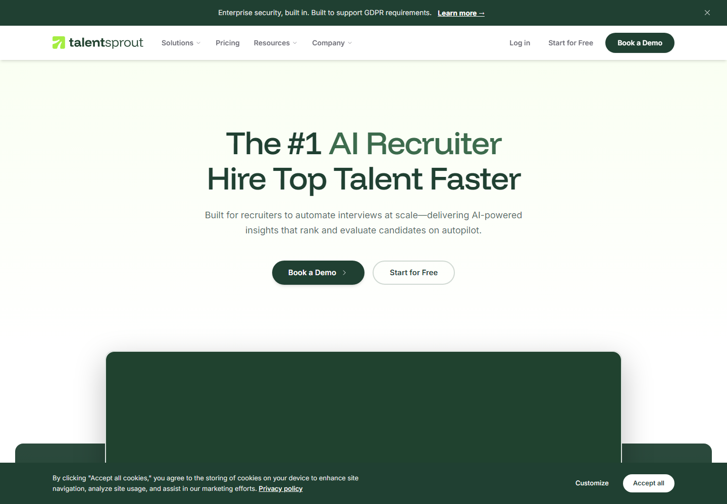 TalentSprout homepage