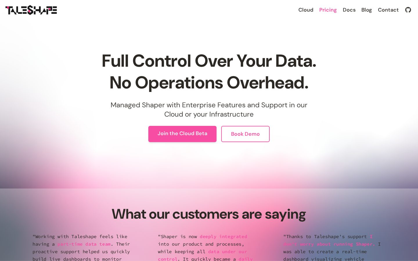 Taleshape Pricing