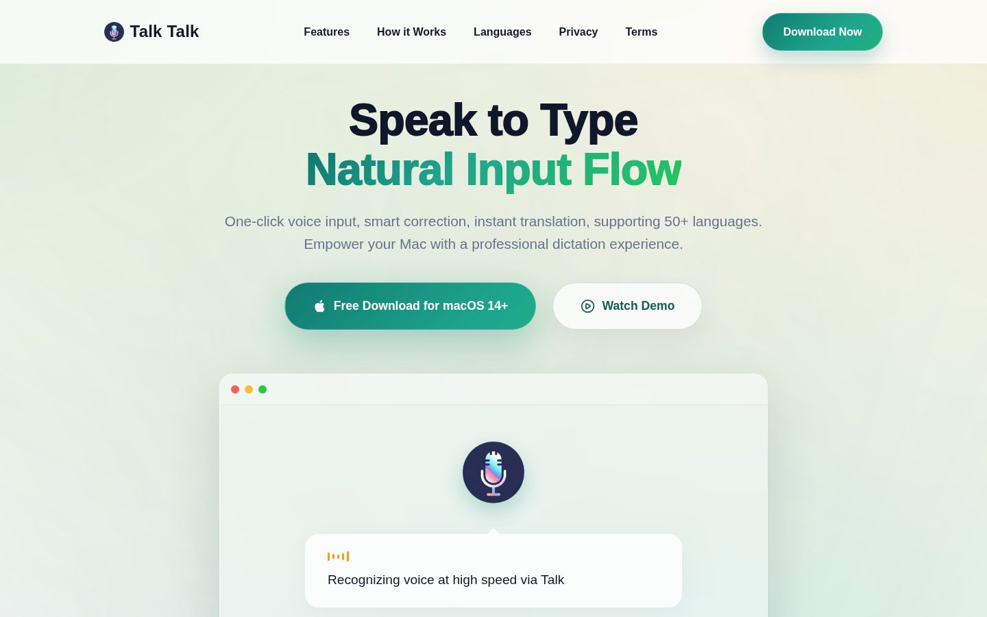 Talk Talk Homepage
