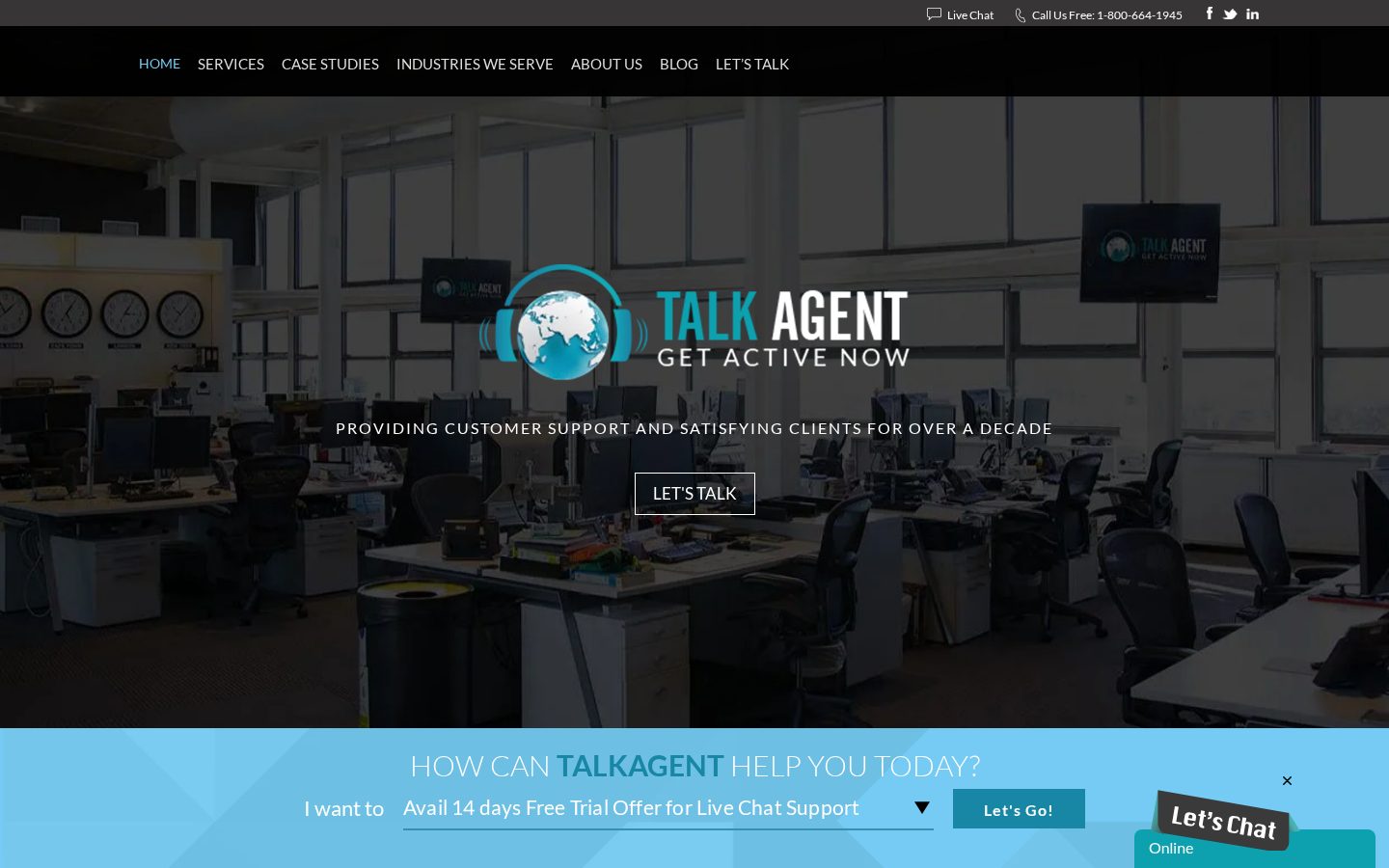 Talkagent Homepage