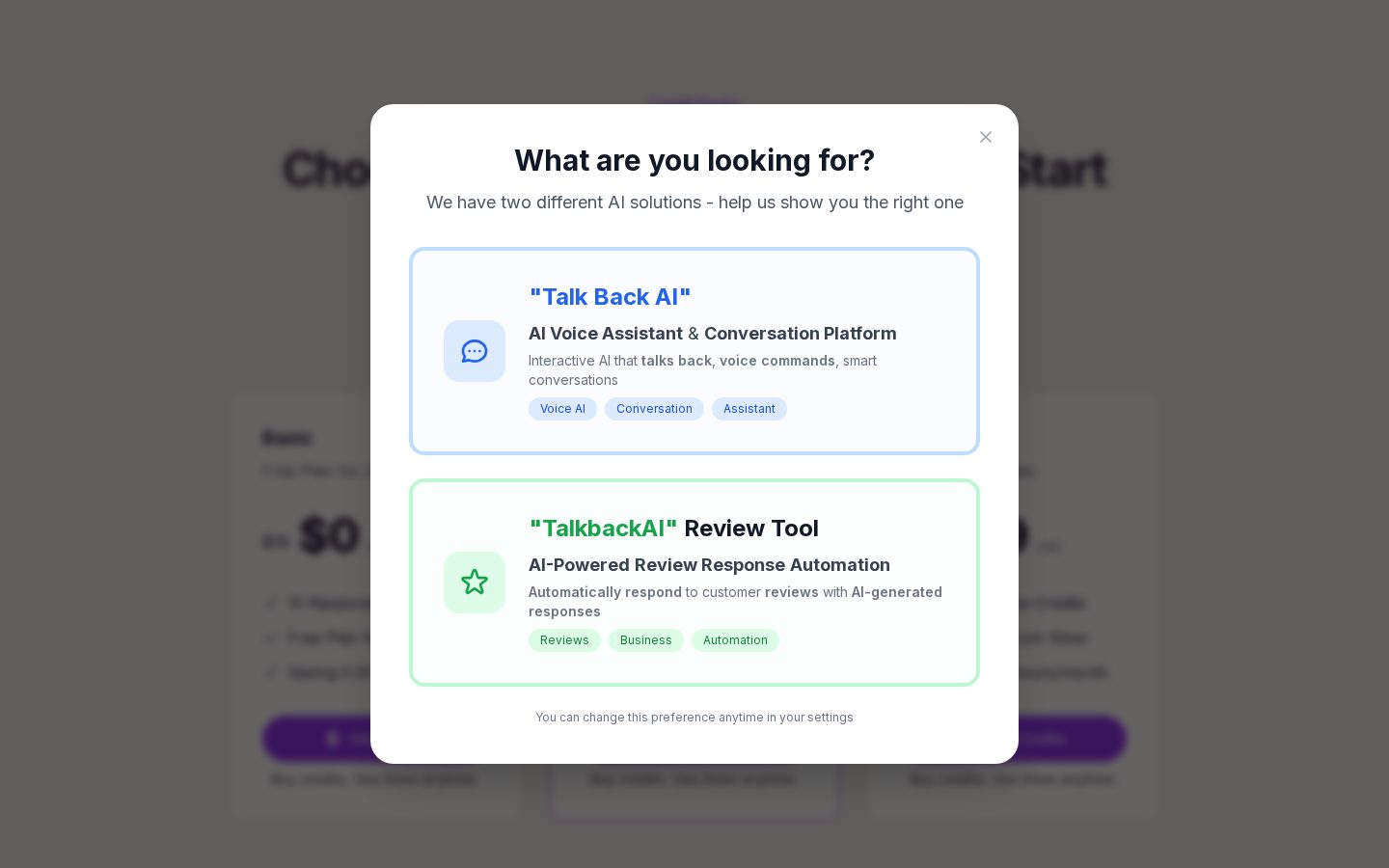 TalkbackAI Pricing