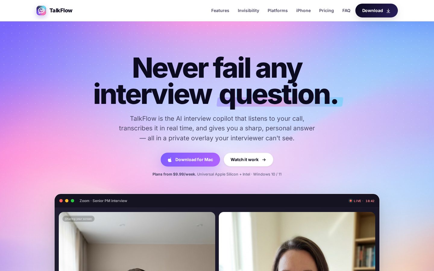 Talkflow Homepage