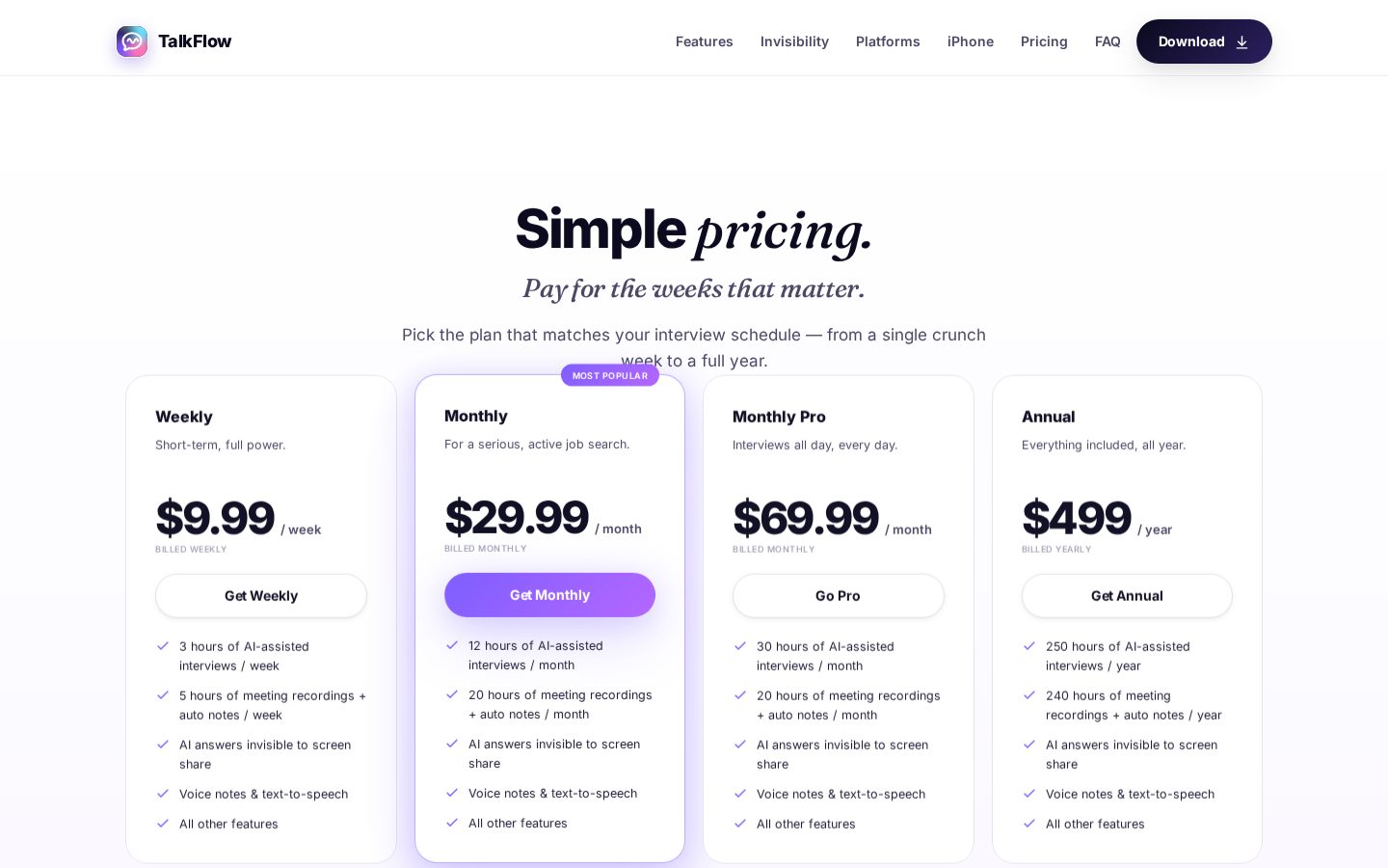 Talkflow Pricing