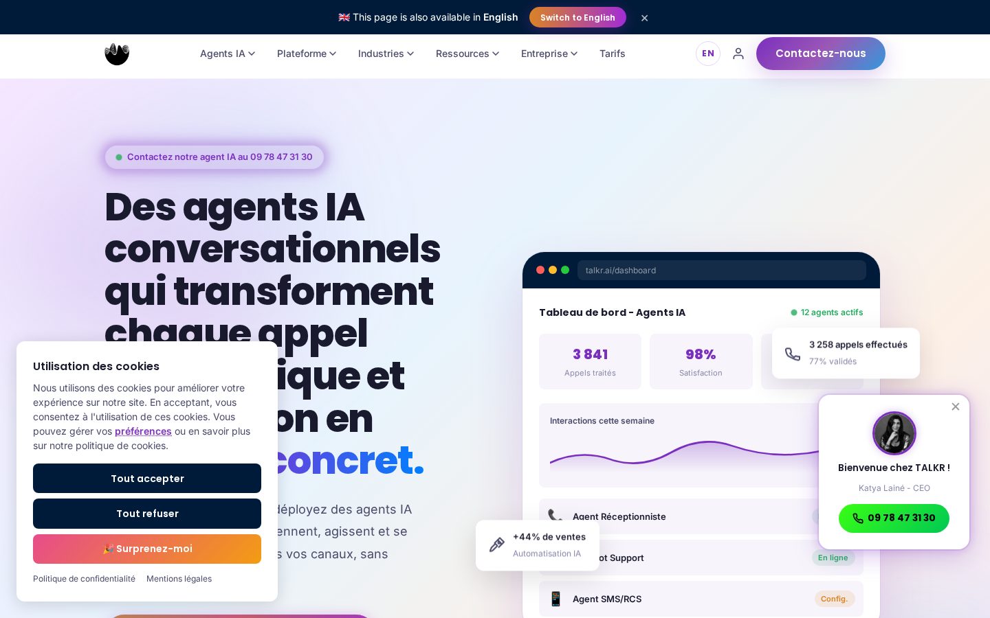 TALKR.ai Homepage