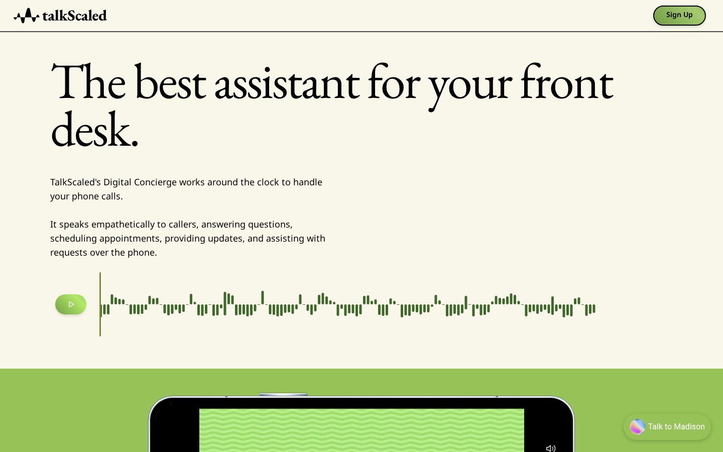 TalkScaled Homepage