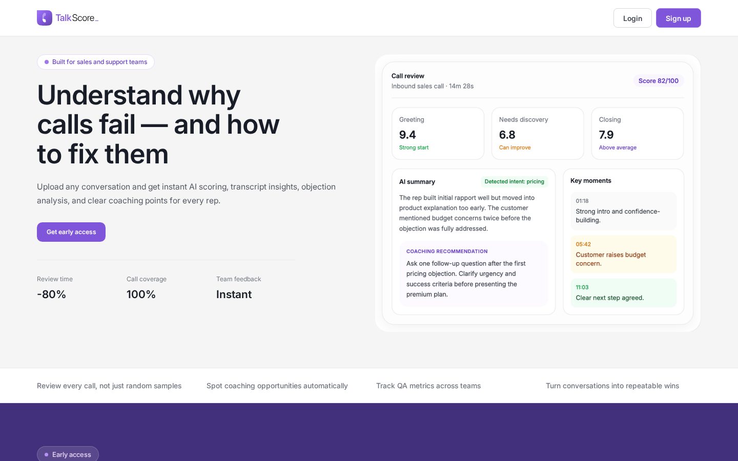 TalkScore Homepage