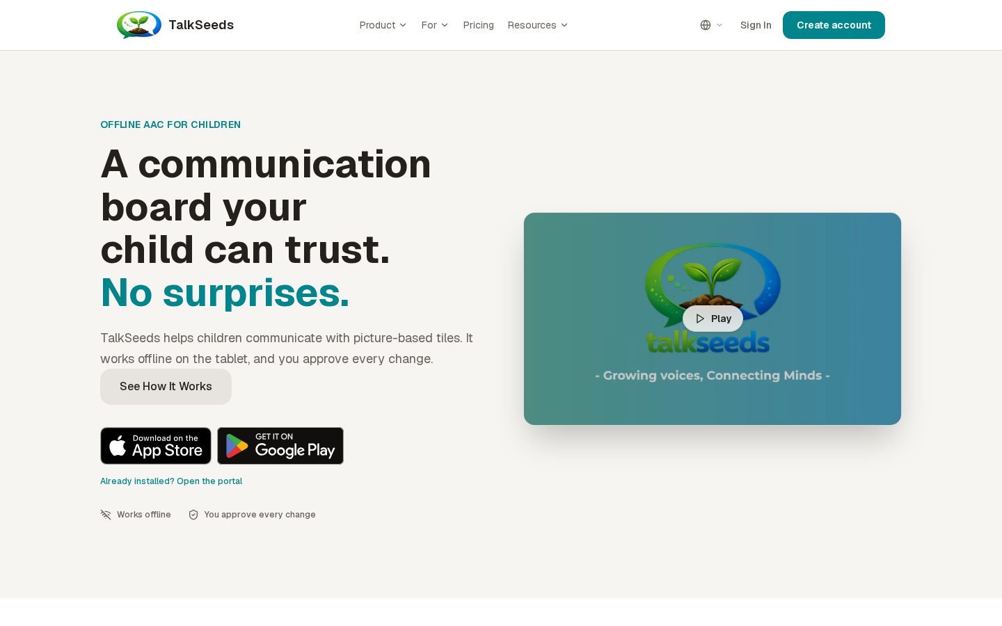 TalkSeeds Homepage