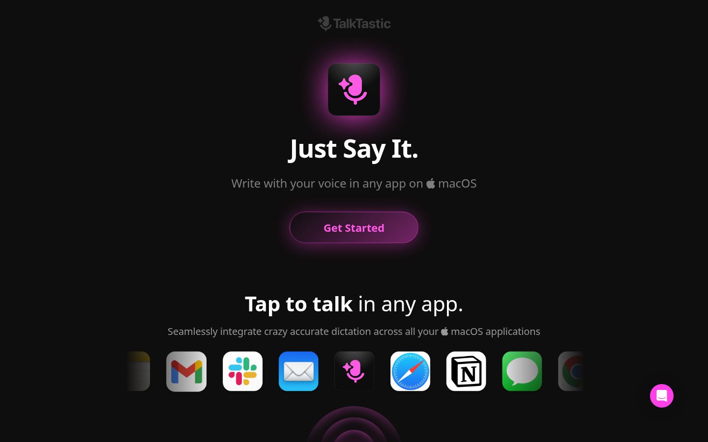 TalkTastic Homepage