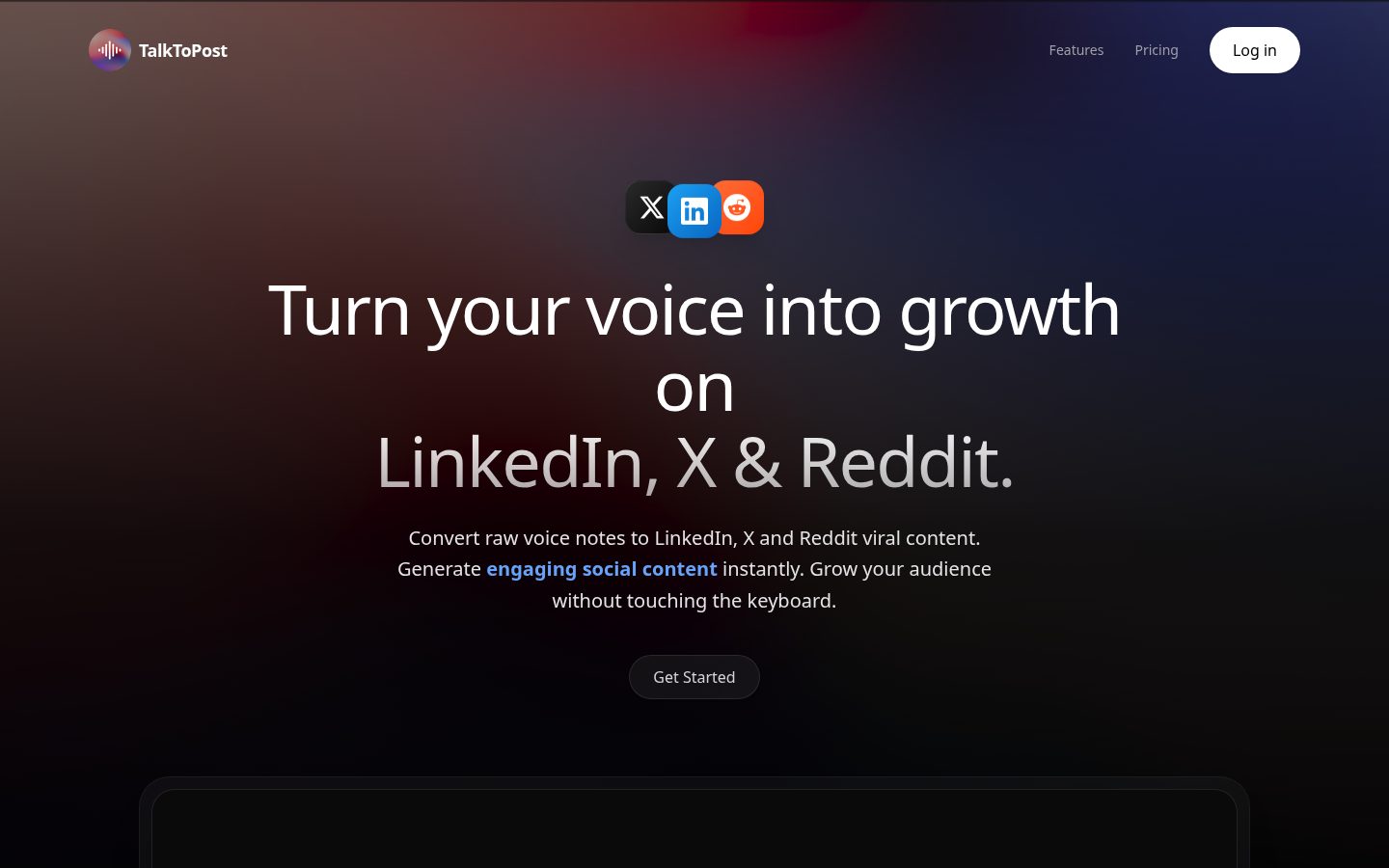 TalkToPost Homepage