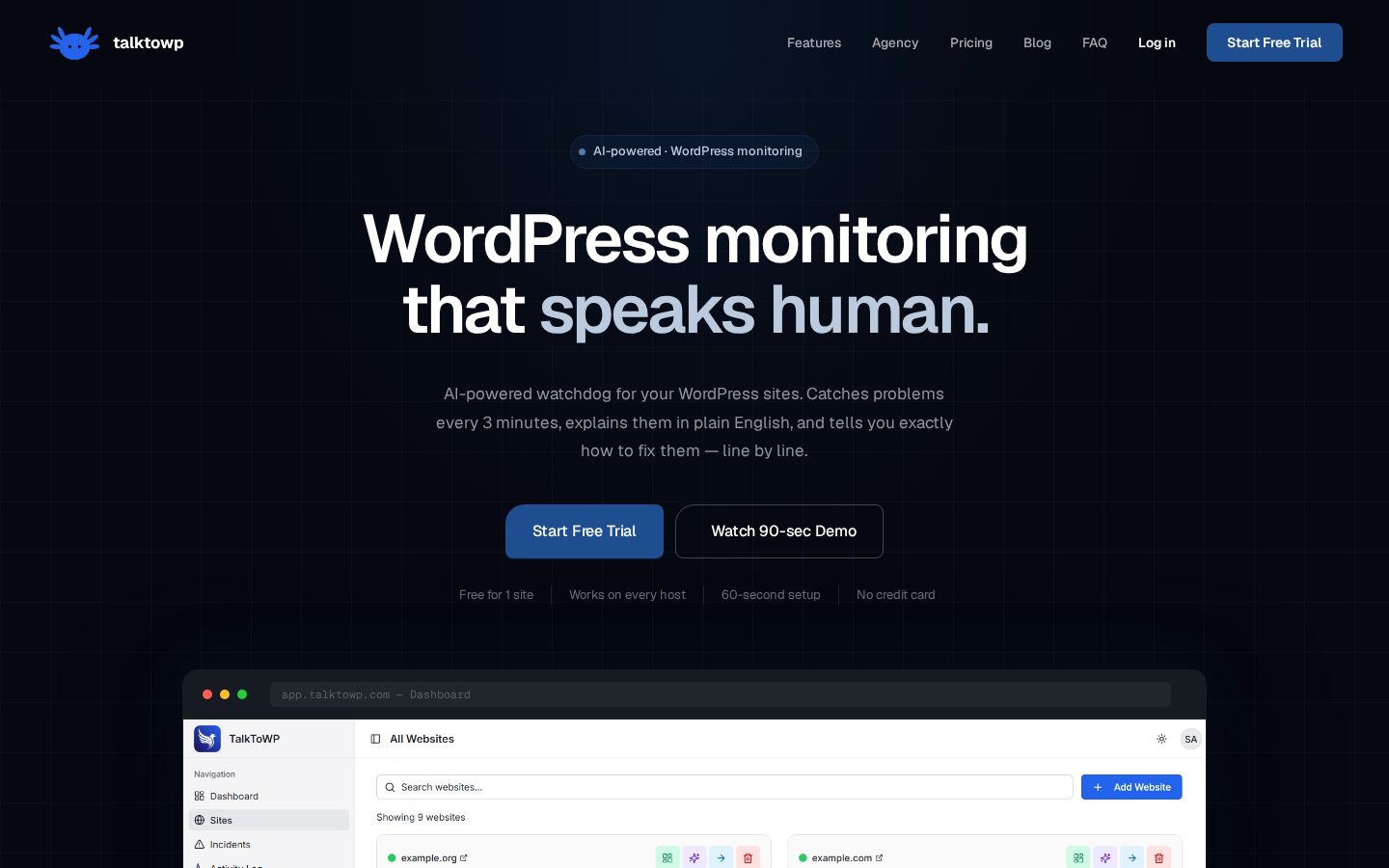 TalktoWP Homepage