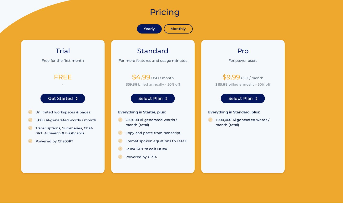 Tanna AI Pricing