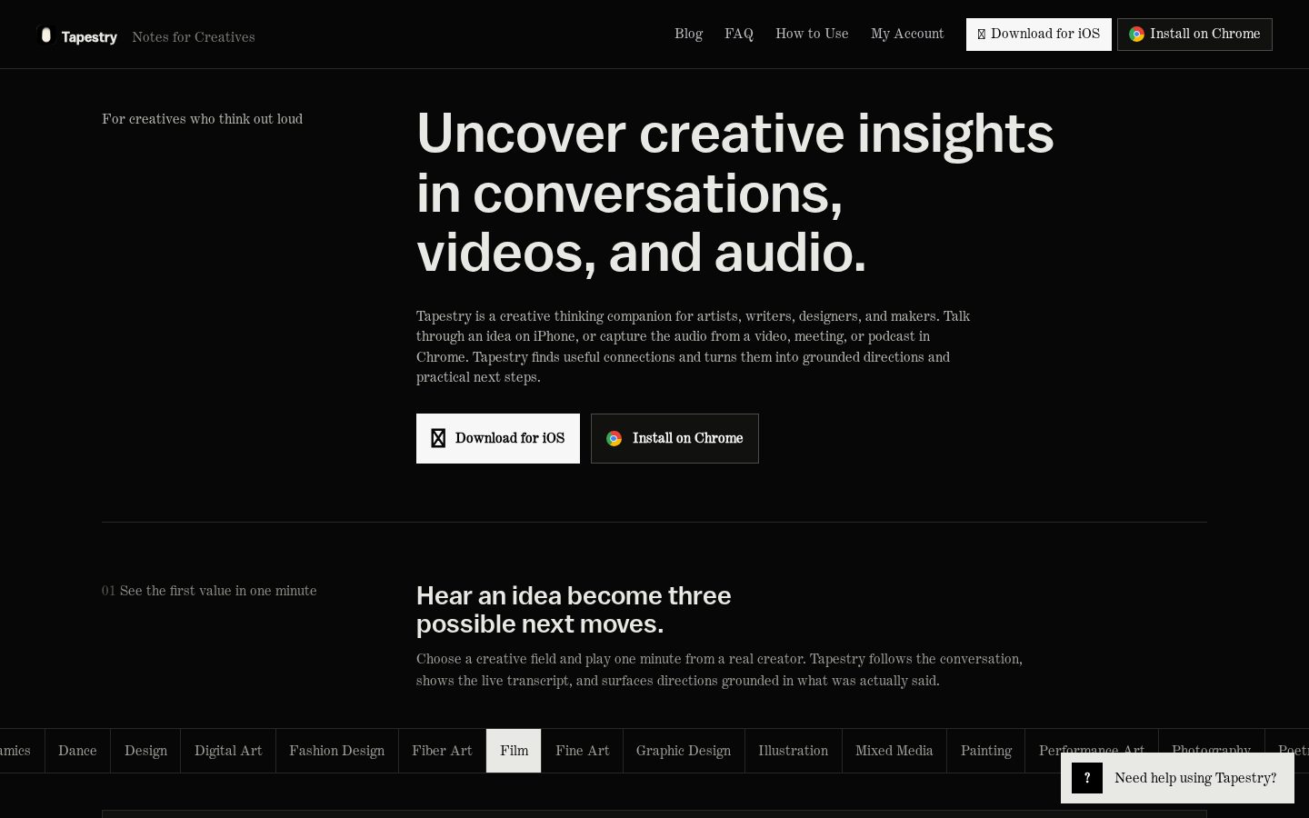 Tapestry Homepage