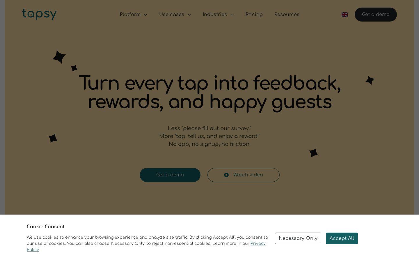 Tapsy AI Homepage