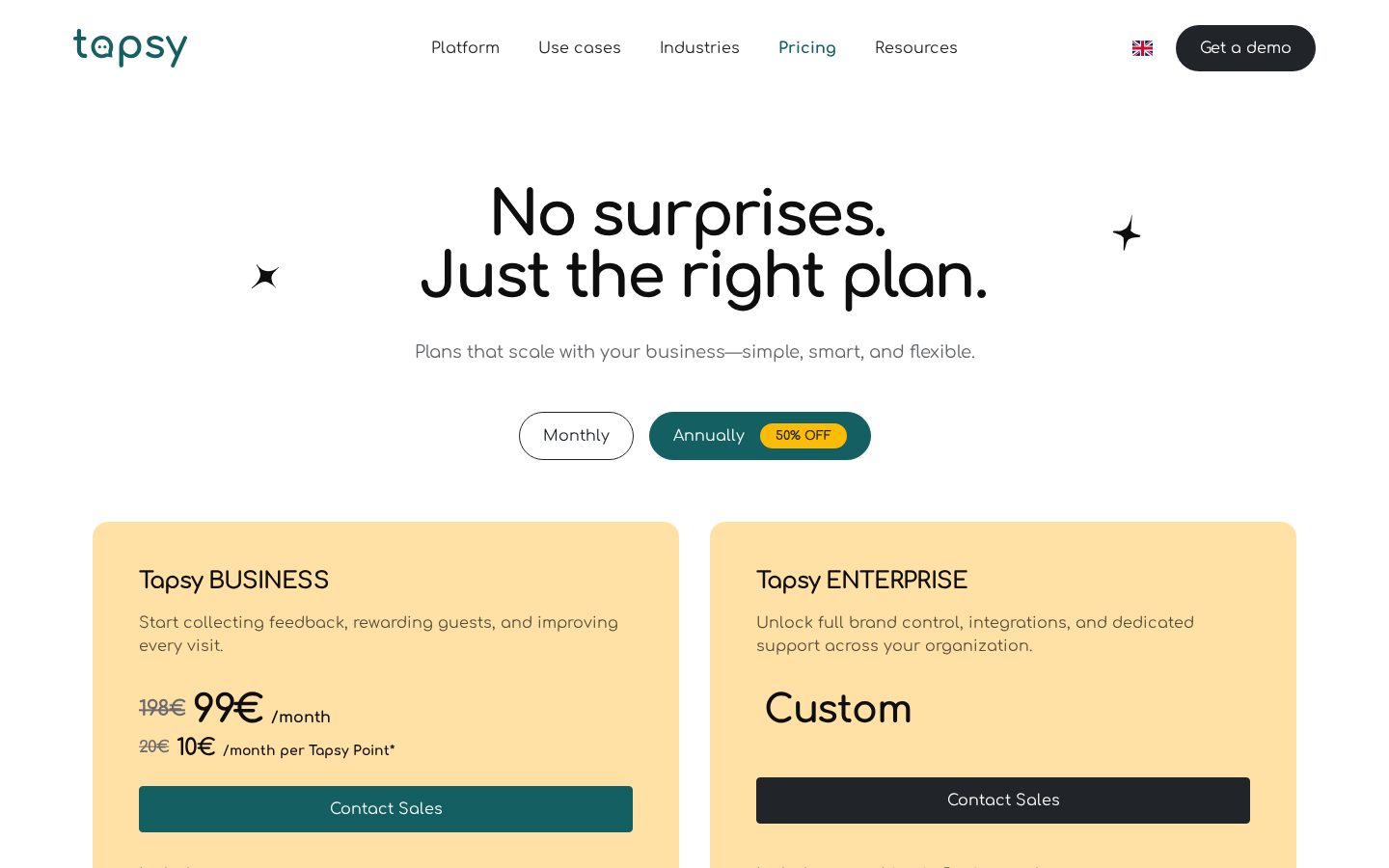 Tapsy AI Pricing