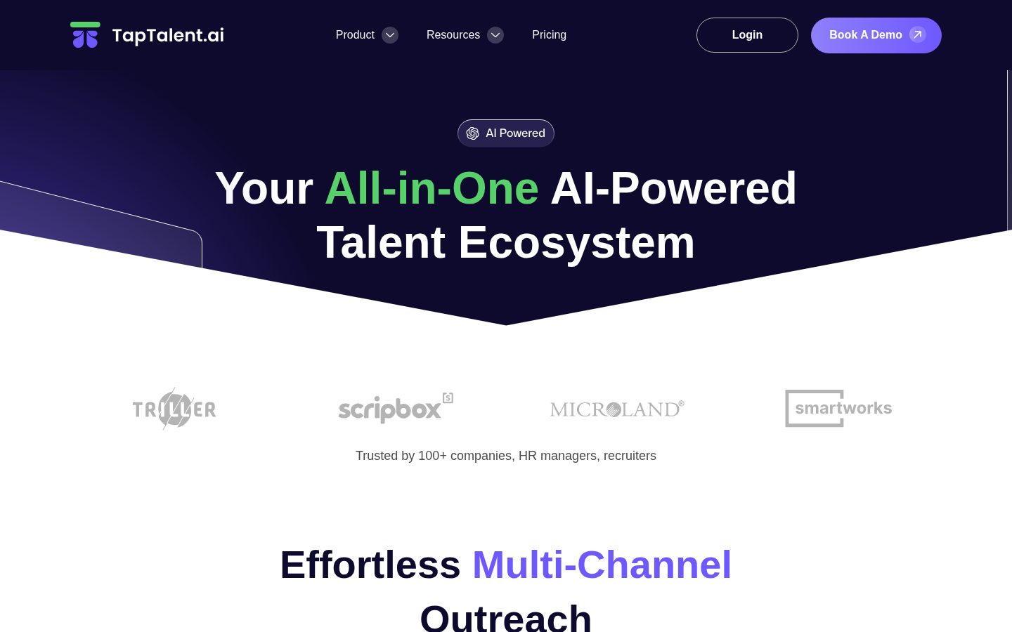 TapTalent.ai Homepage