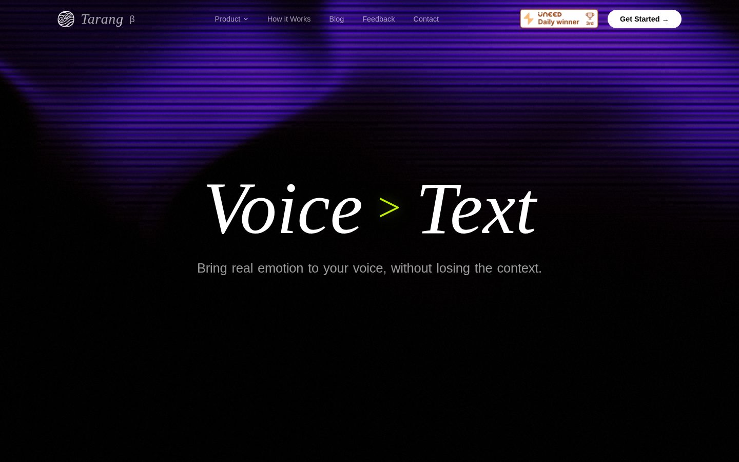 Tarang Homepage