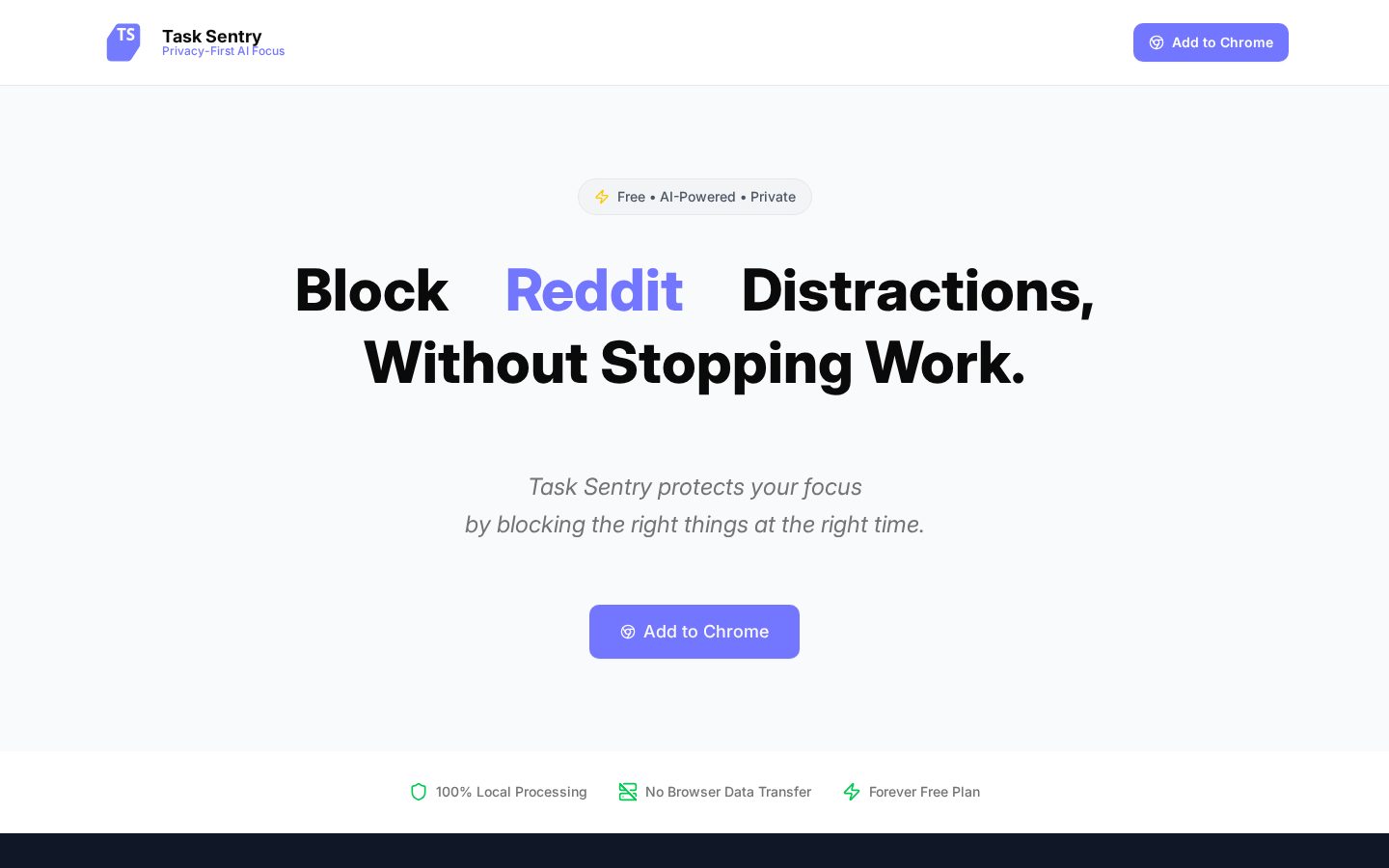 Task Sentry Homepage