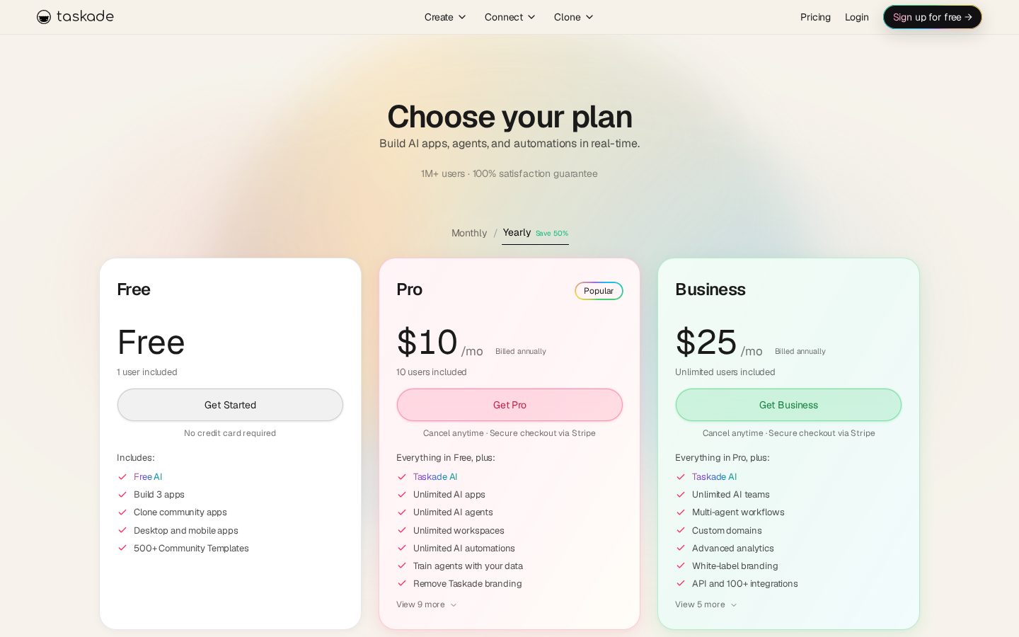 Taskade AI Pricing