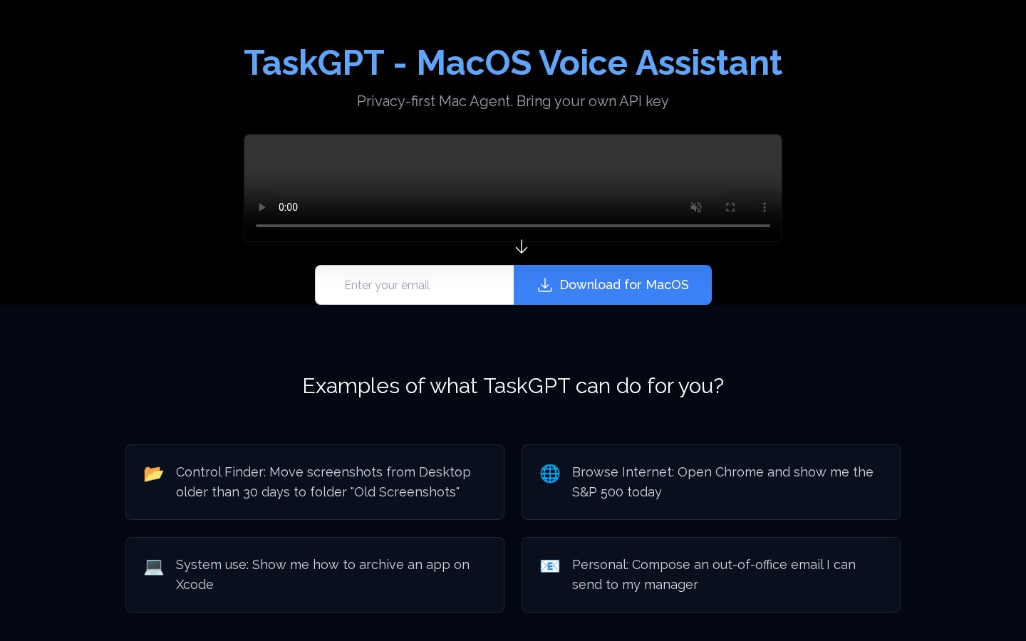 TaskGPT Homepage