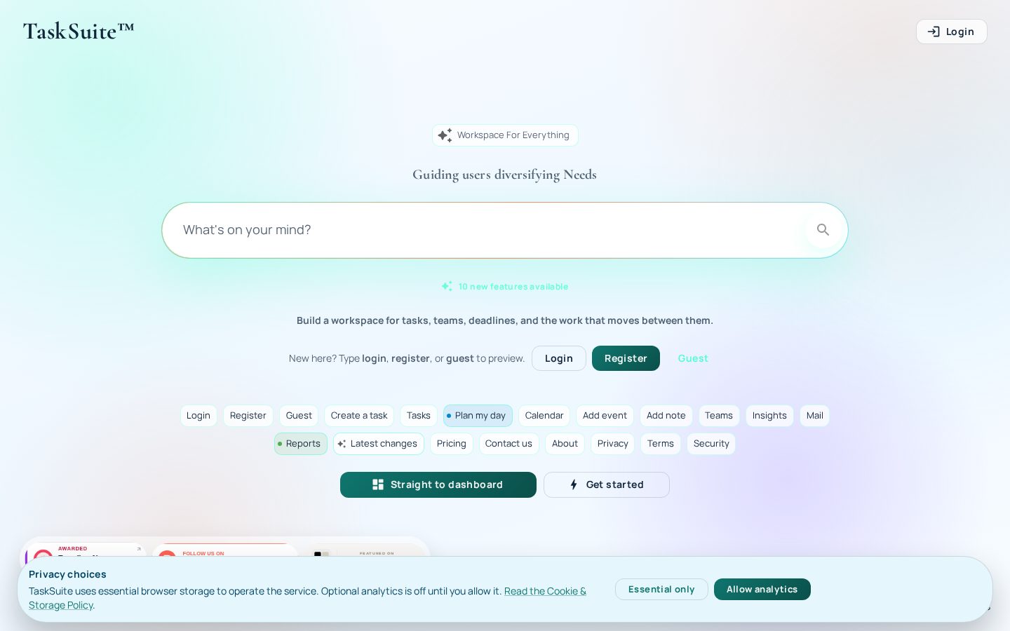 TaskSuite Homepage
