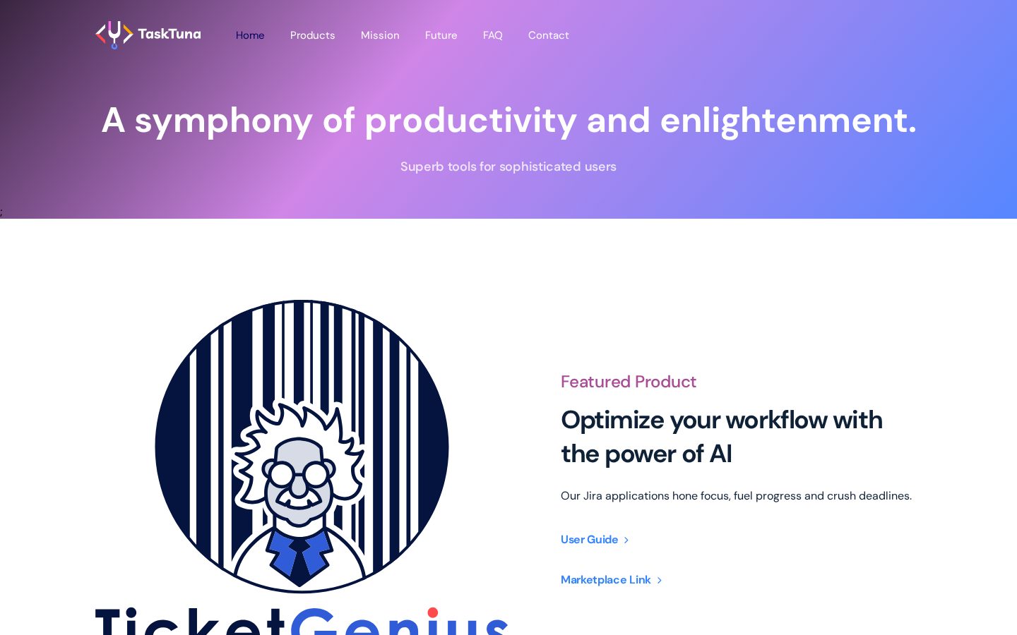 TaskTuna Homepage