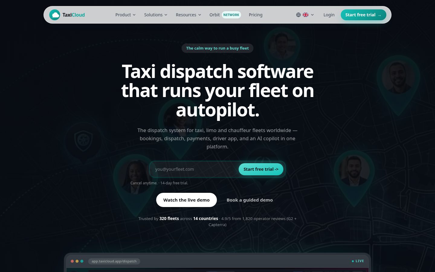 TaxiCloud Homepage