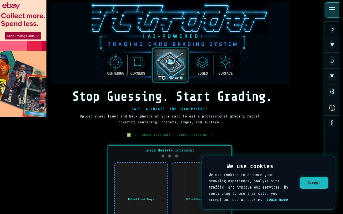 TCGrader Homepage