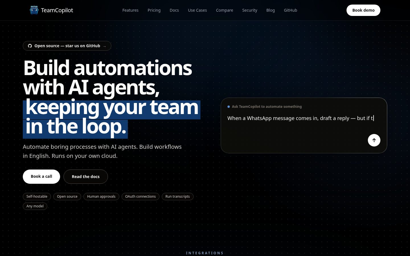 TeamCopilot Homepage