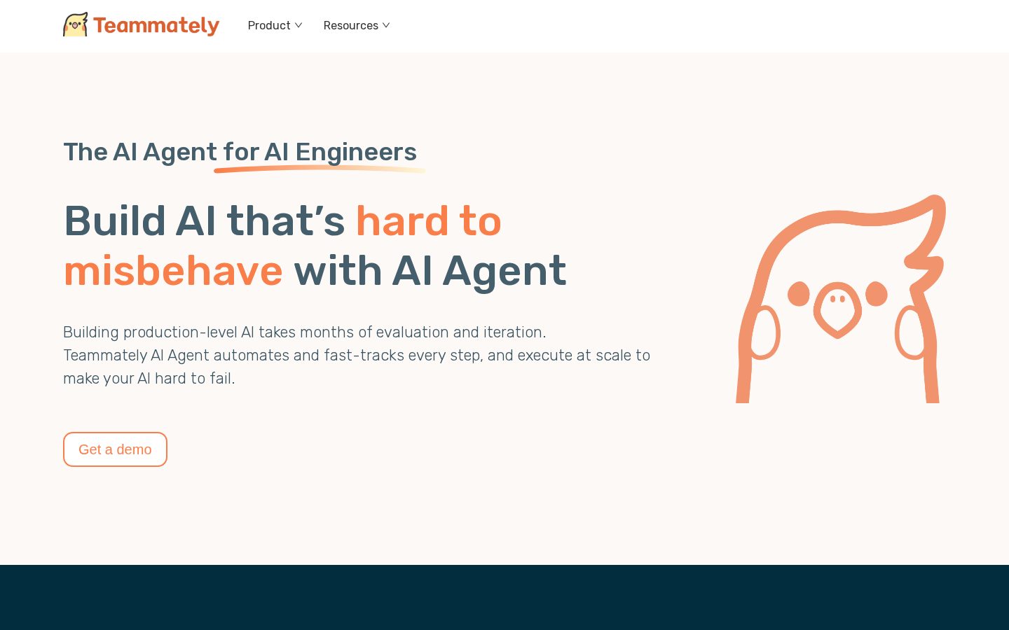 Teammately Homepage