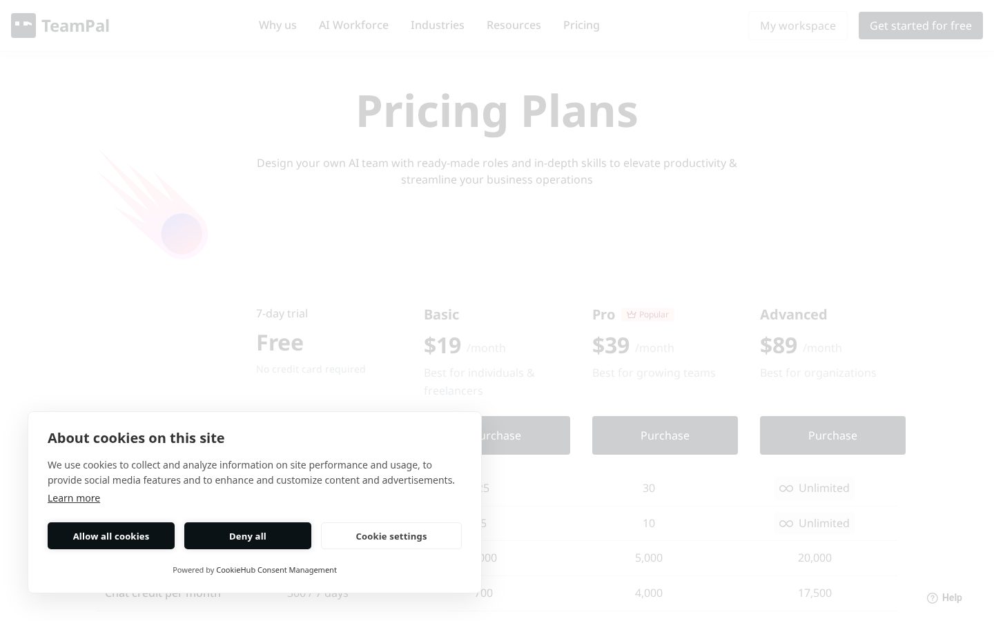TeamPal Pricing