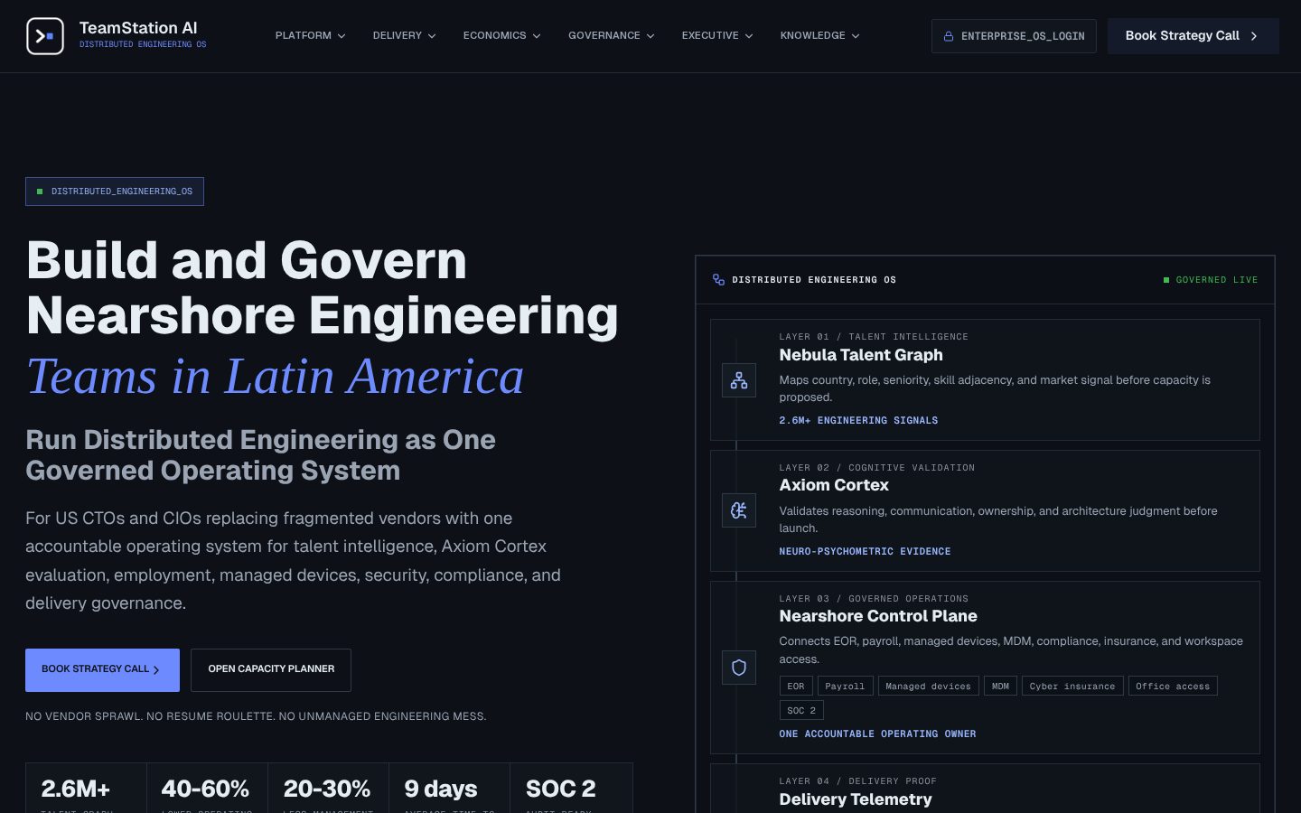 TeamStation Homepage