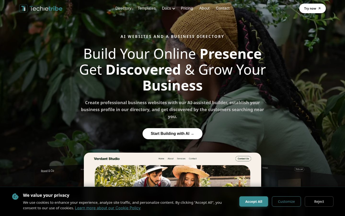 Techietribe AI Homepage