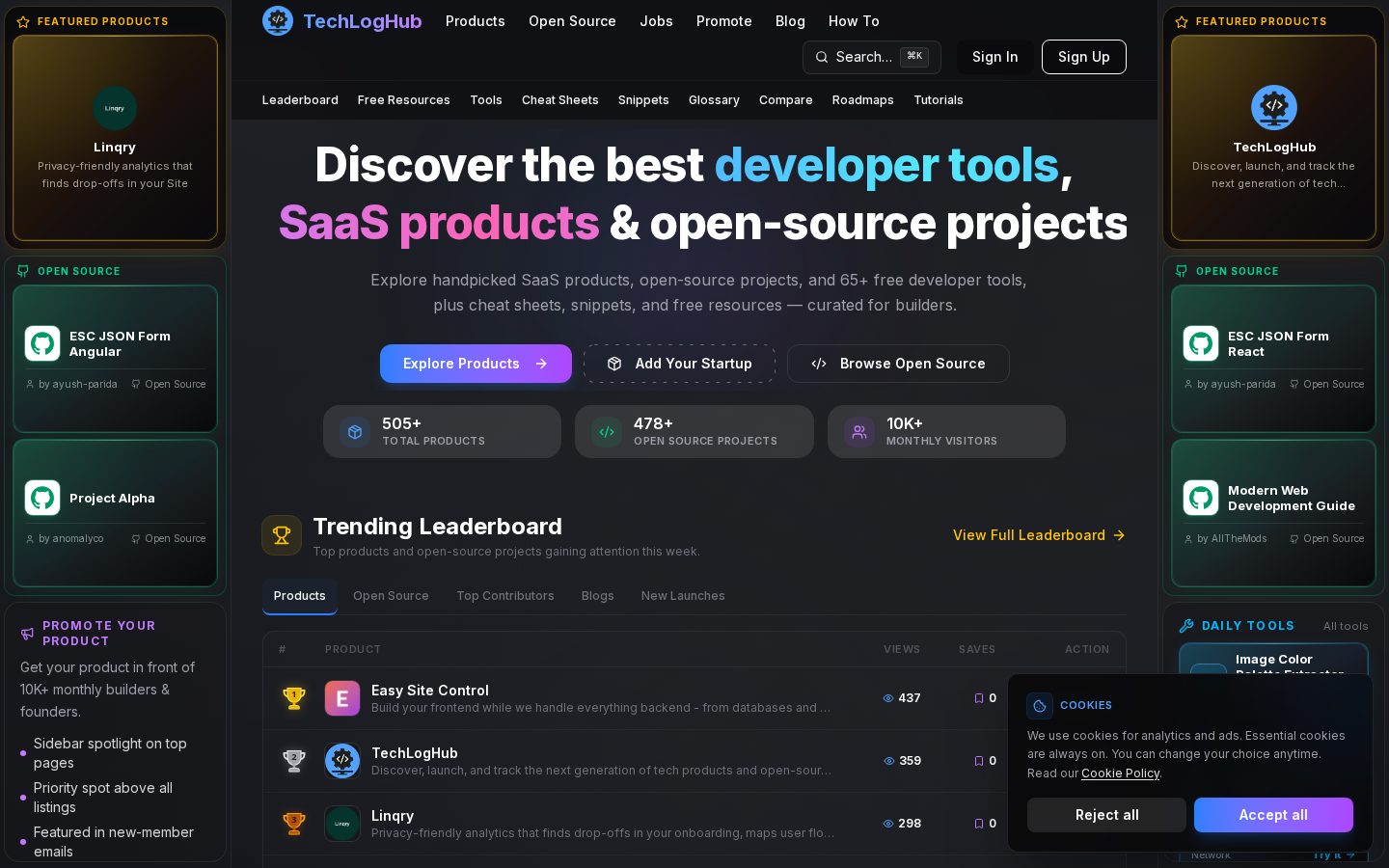 TechLogHub Homepage