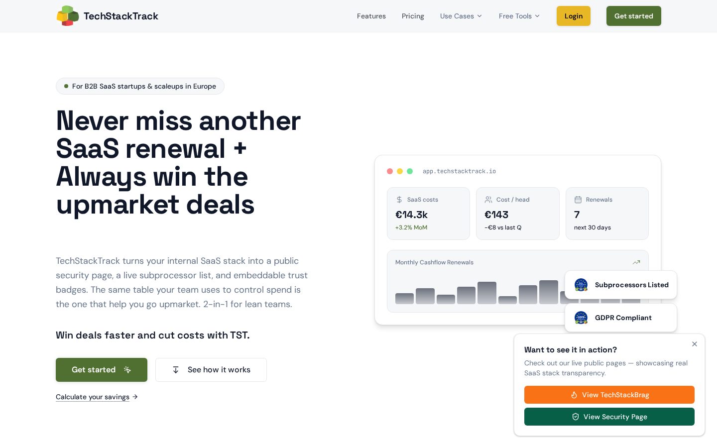 TechStackTrack Homepage